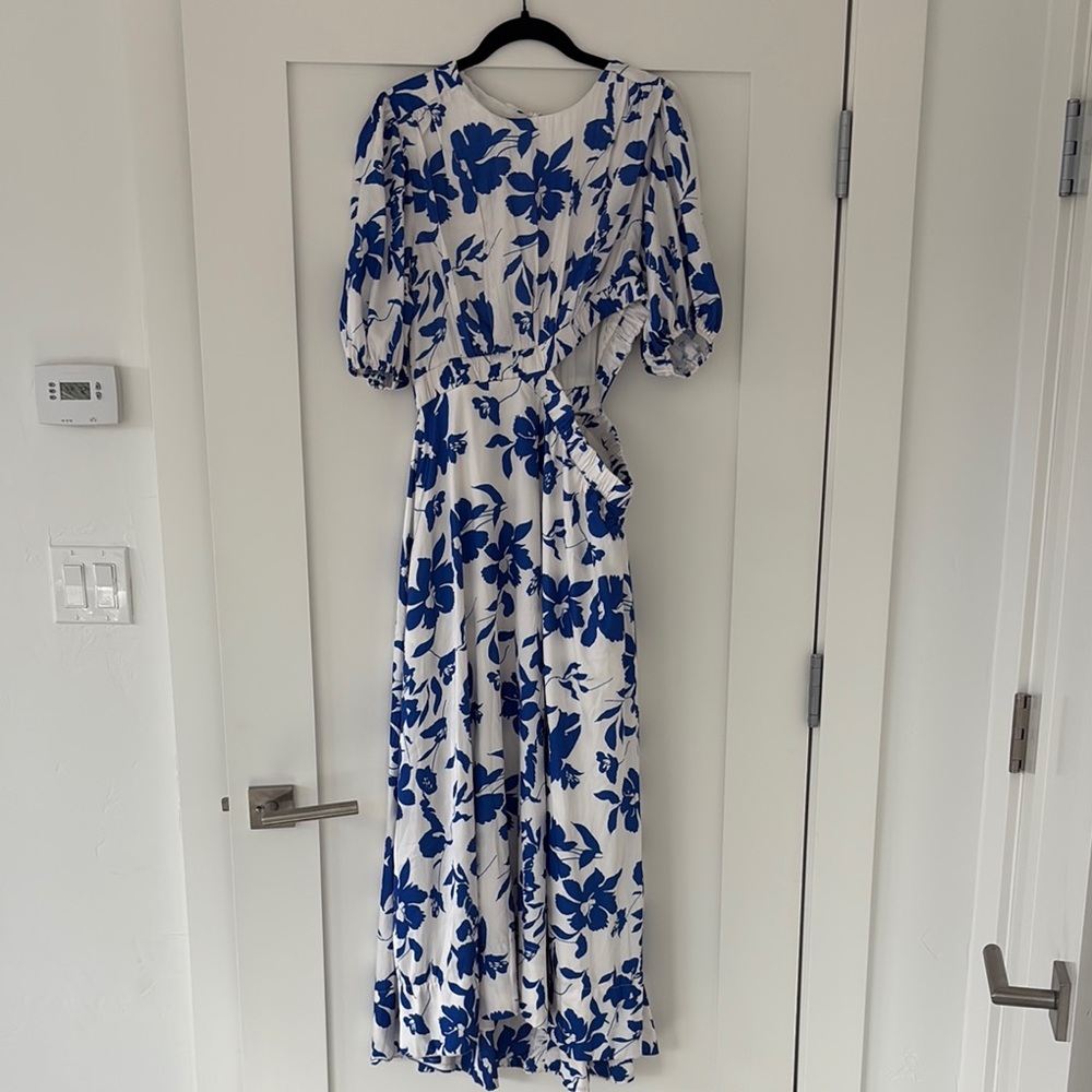 Petal & Pup Blue Floral Long Sleeve Dress